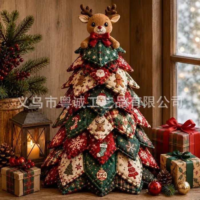DIY Quilted Christmas Tree Kit, 3D Fabric Patchwork Craft Set, DIY Christmas Tree Kit, 3D Fabric Patchwork,Christmas Gift
