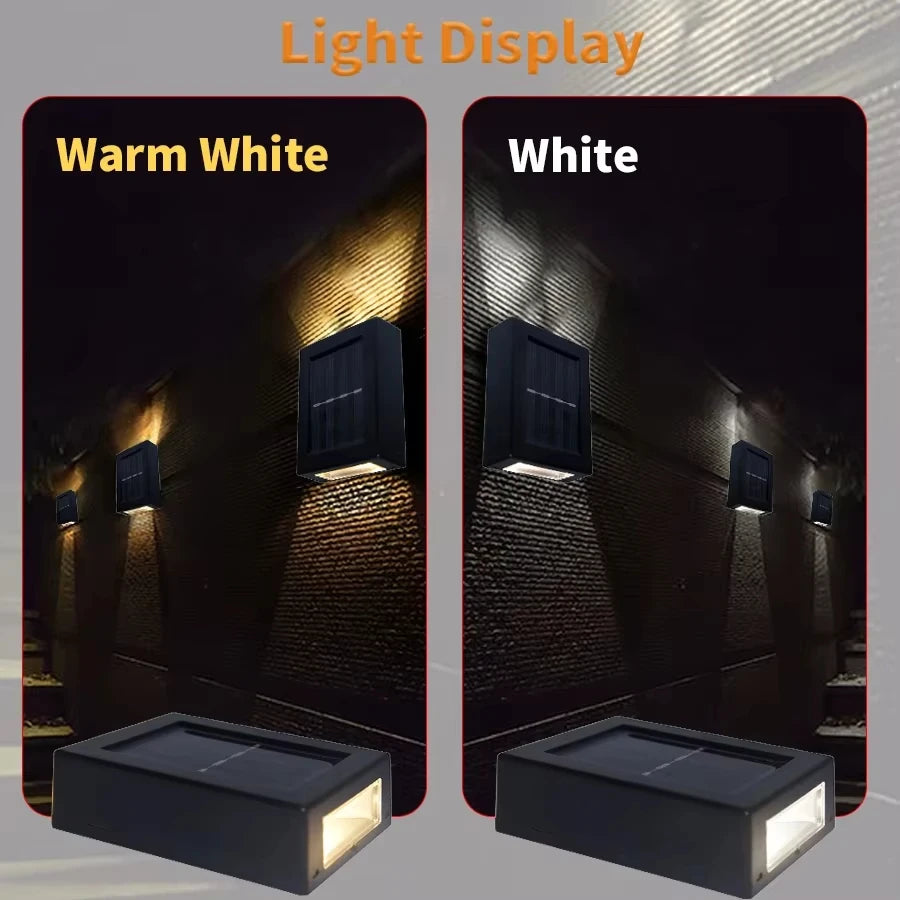 Solar LED Outdoor Light Solar Lighting Sensor Lamp Streetlights Exterior Garden Decoration Garland Waterproof Solar Wall Light