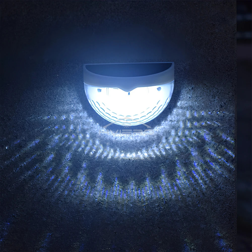 Solar Lights Outdoor 6LED Semi-circular Wall Step Garden Layout Terrace Ambiance Decorated IP65 Waterproof Family Courtyard Lamp