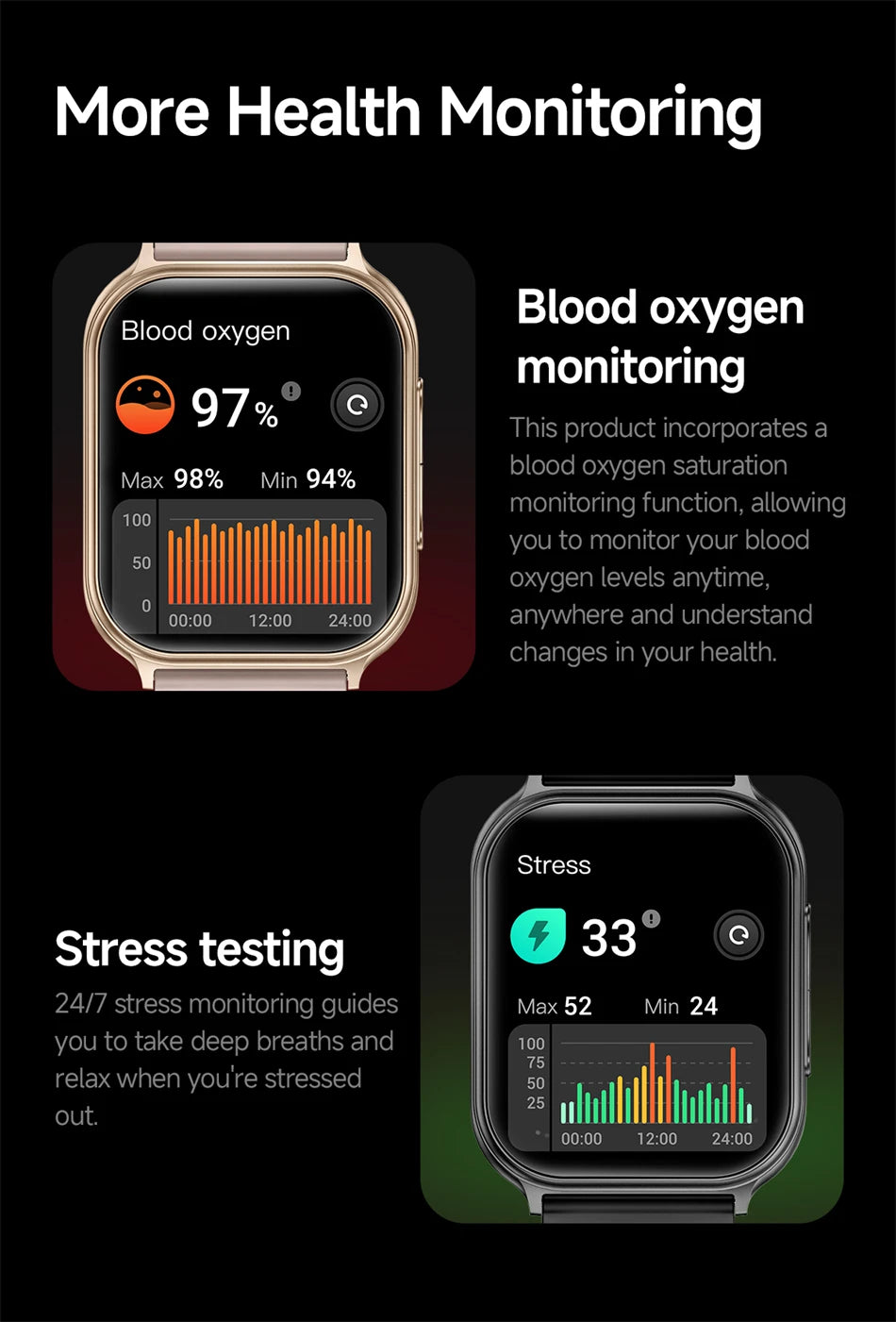 2026 New Smartwatches Men Women Sports Fitness Tracker IP68 Waterproof Built-in 24H Heart Rate 700 mAh Battery Call Smart Watch