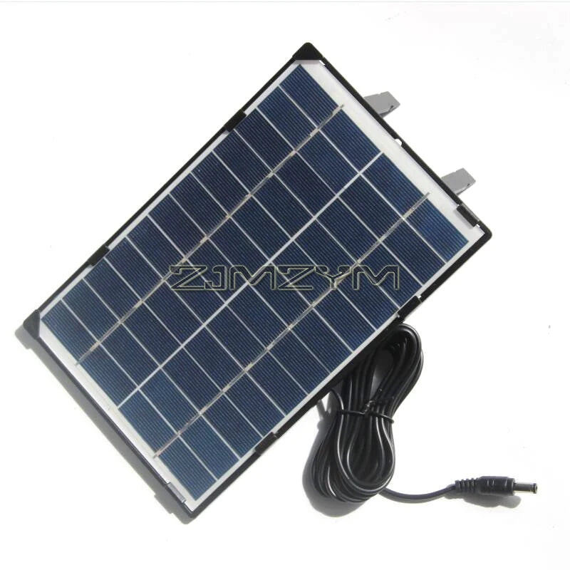 6W 12V Solar Panel for Security Camera Outdoor, Solar Panel Charger Compatible with Rechargeable Camera, Lighting
