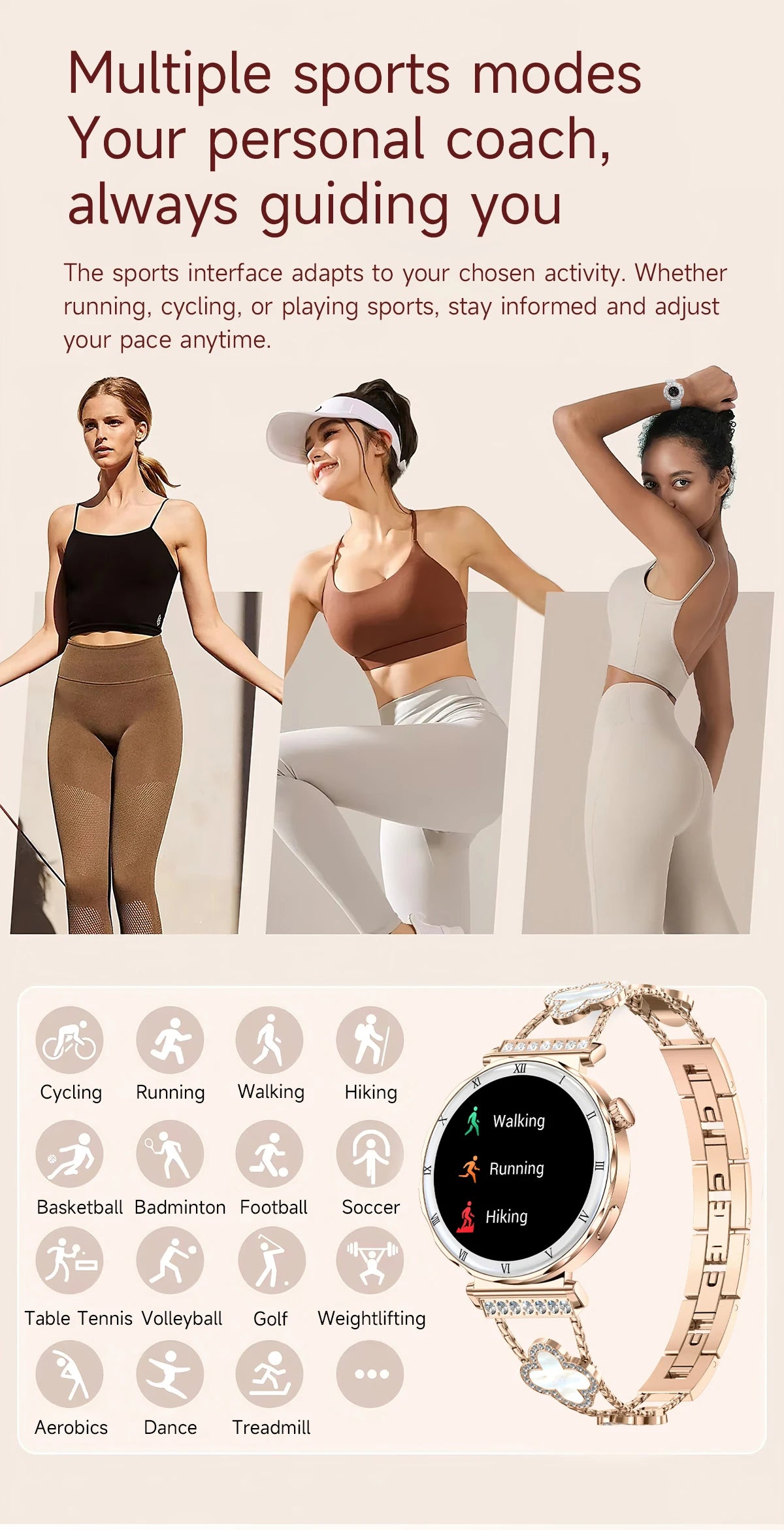 LIGE 2026 New Smartwatch Women 1.19" AMOLED Screen Always On Display Bluetooth Call Waterproof Lady Smart Watch For Android iOS