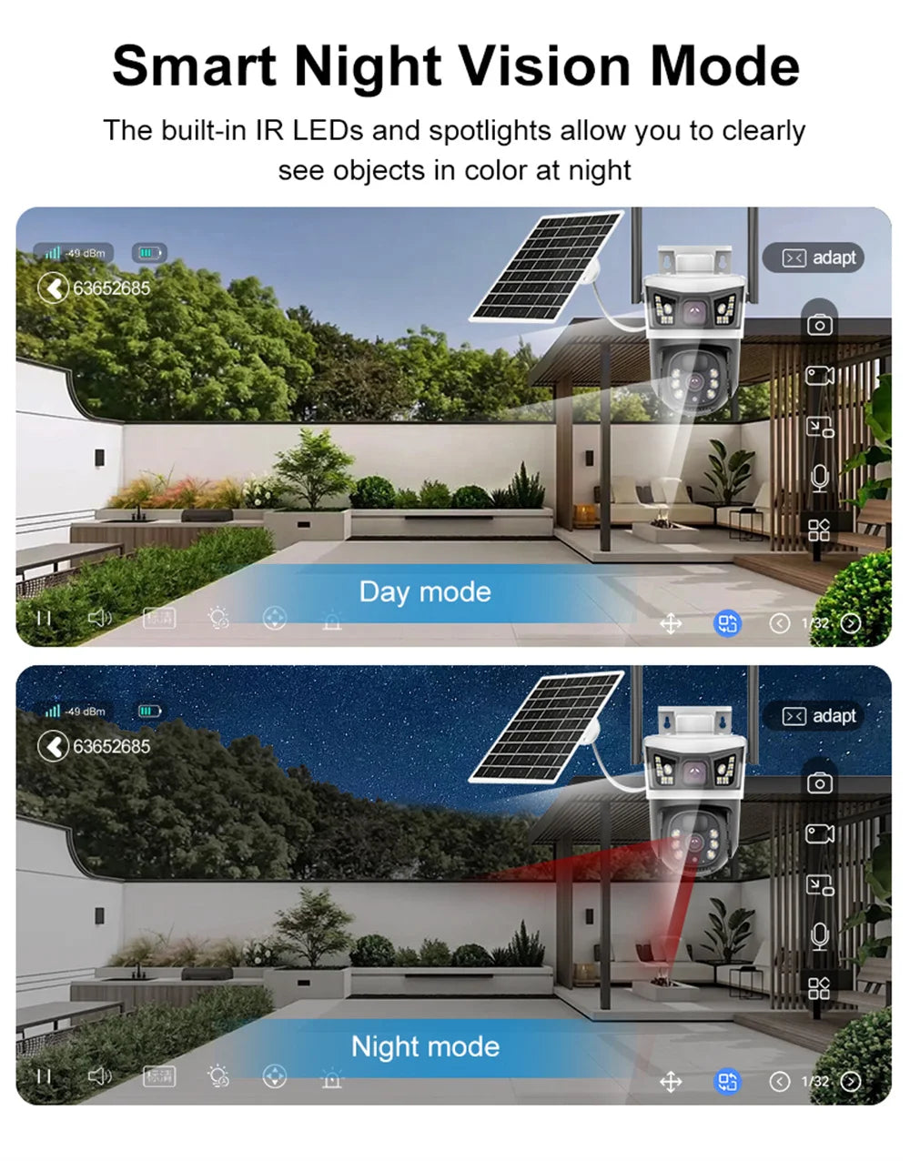 4G Solar Camera Outdoor 12MP 6K Dual Lens Dual Screens Security Video Monitor Cam Night Vision Waterproof CCTV IP Cameras Yoosee