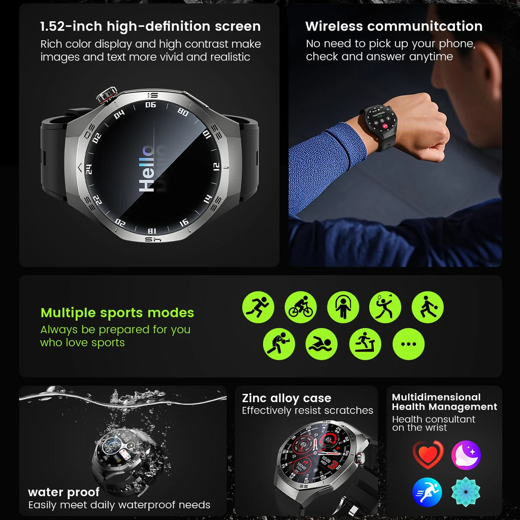 2026 New Sports Watch 5 Pro GPS Track Smart Watches Men 1.53"AMOLED Full Touch Screen Waterproof Bluetooth Talk Smart Bracelet
