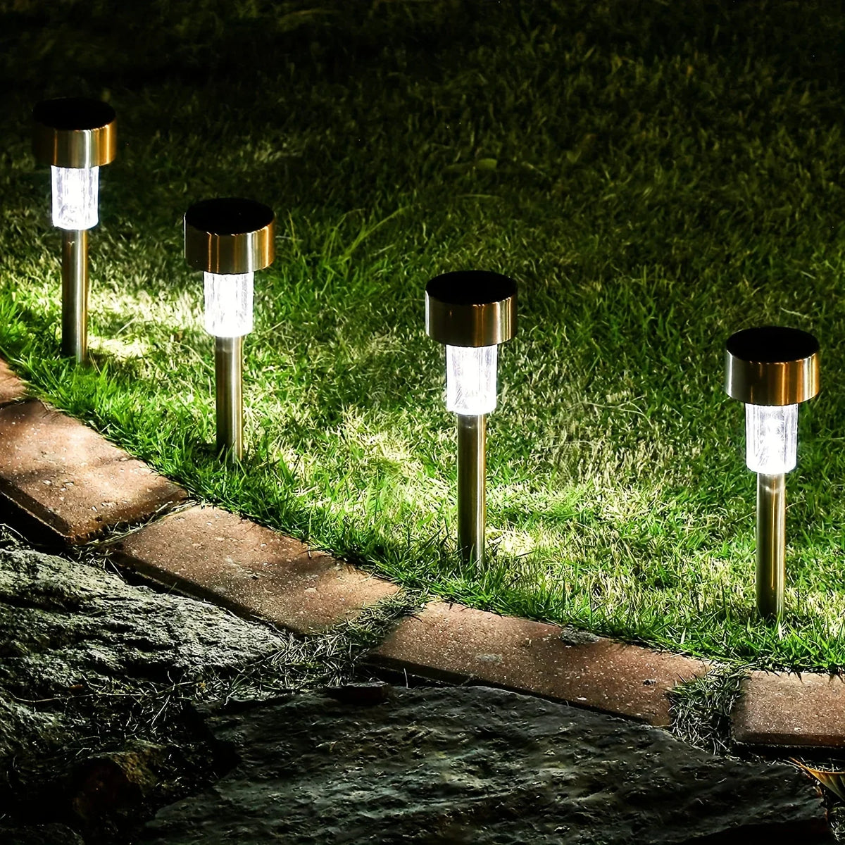 Solar Outdoor Lights Garden Lamp Solar Powered Waterproof Landscape Path Outdoor for Yard Backyard Lawn Patio Decorative