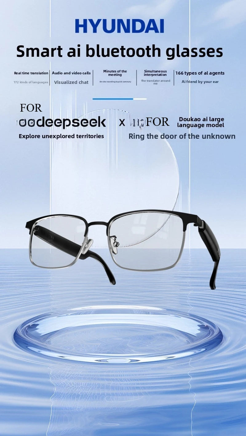 Bluetooth smart AI glasses simultaneous interpretation of 144 languages real-time wireless translation of headset calls