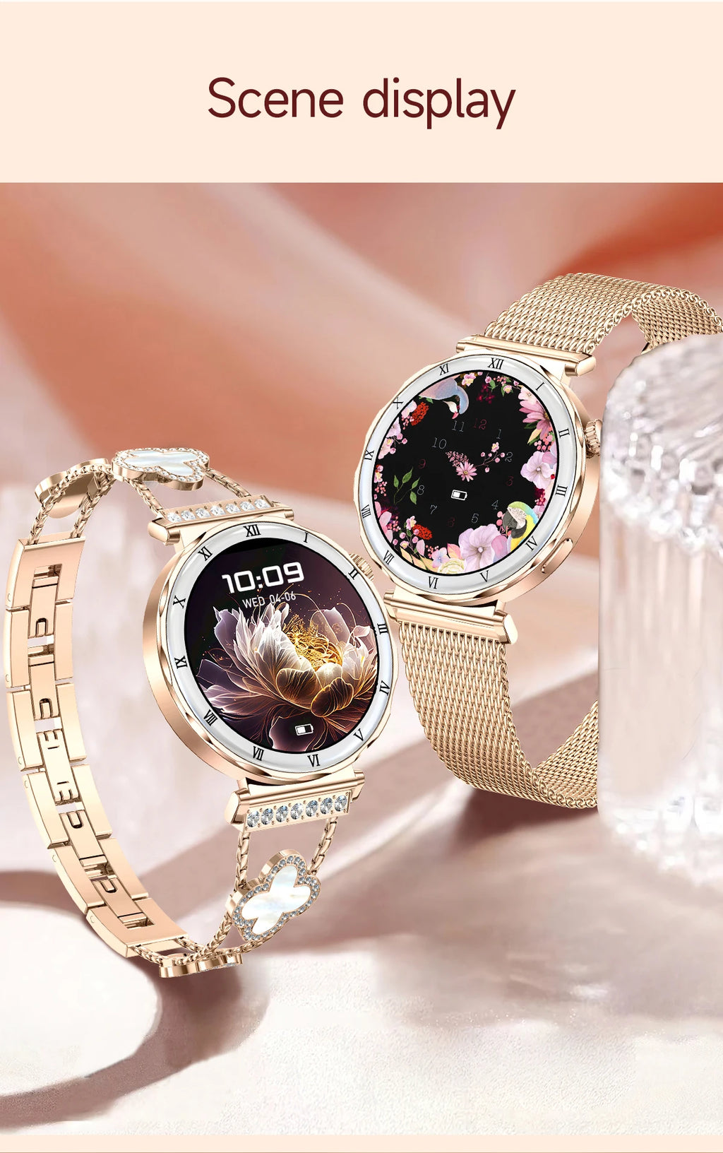 LIGE 2026 New Smartwatch Women 1.19" AMOLED Screen Always On Display Bluetooth Call Waterproof Lady Smart Watch For Android iOS