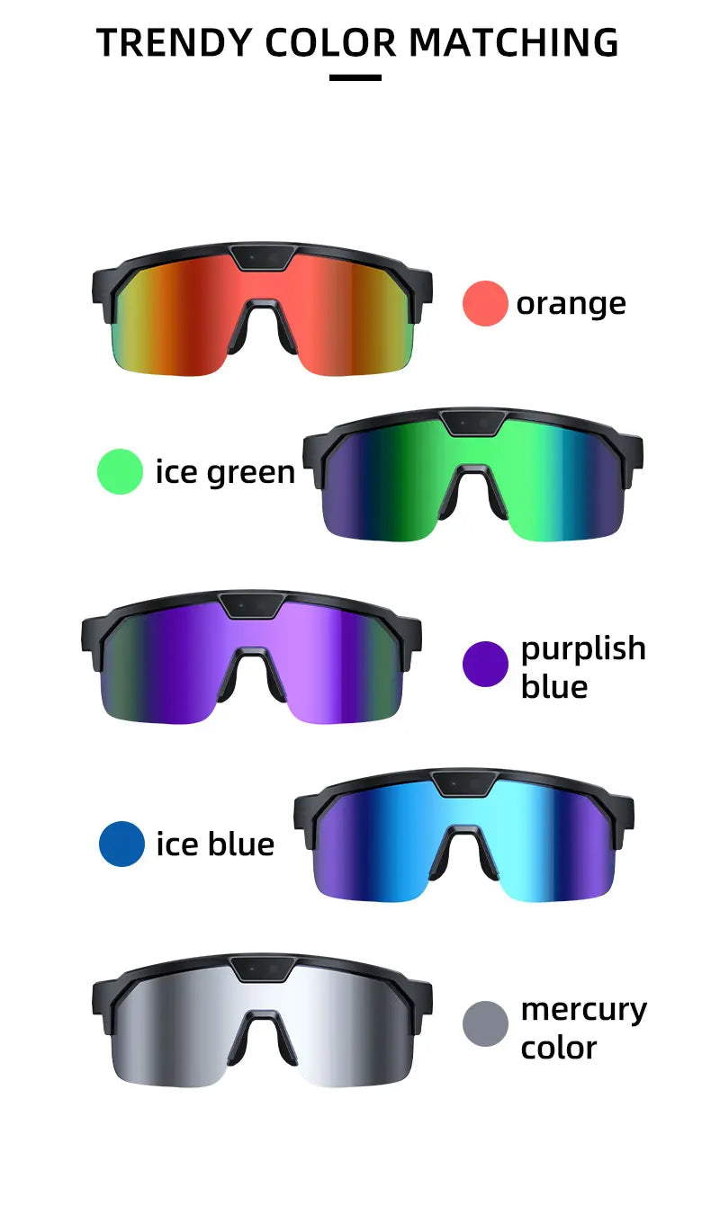 2026 New AI Camera Glasses, 1200P HD Video Recording, 30MP Photo Shooting, Voice Assistant, WiFi Sync for Cycling Hiking Travel