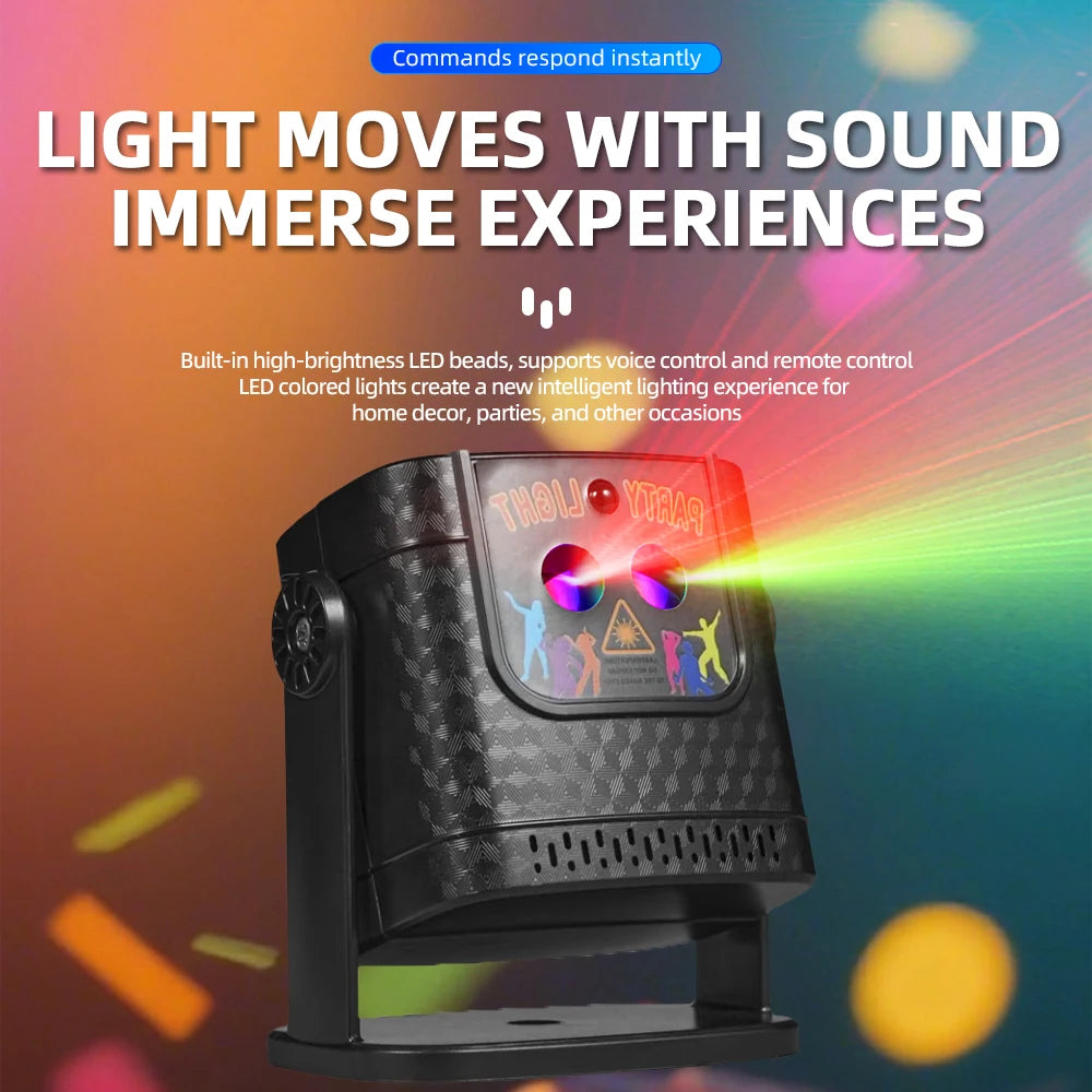 Mini 60 Patterns Projector Party Effect Lights DJ Disco Holiday Christmas Dance Bedroom Decoration Car Lamp Show Gift