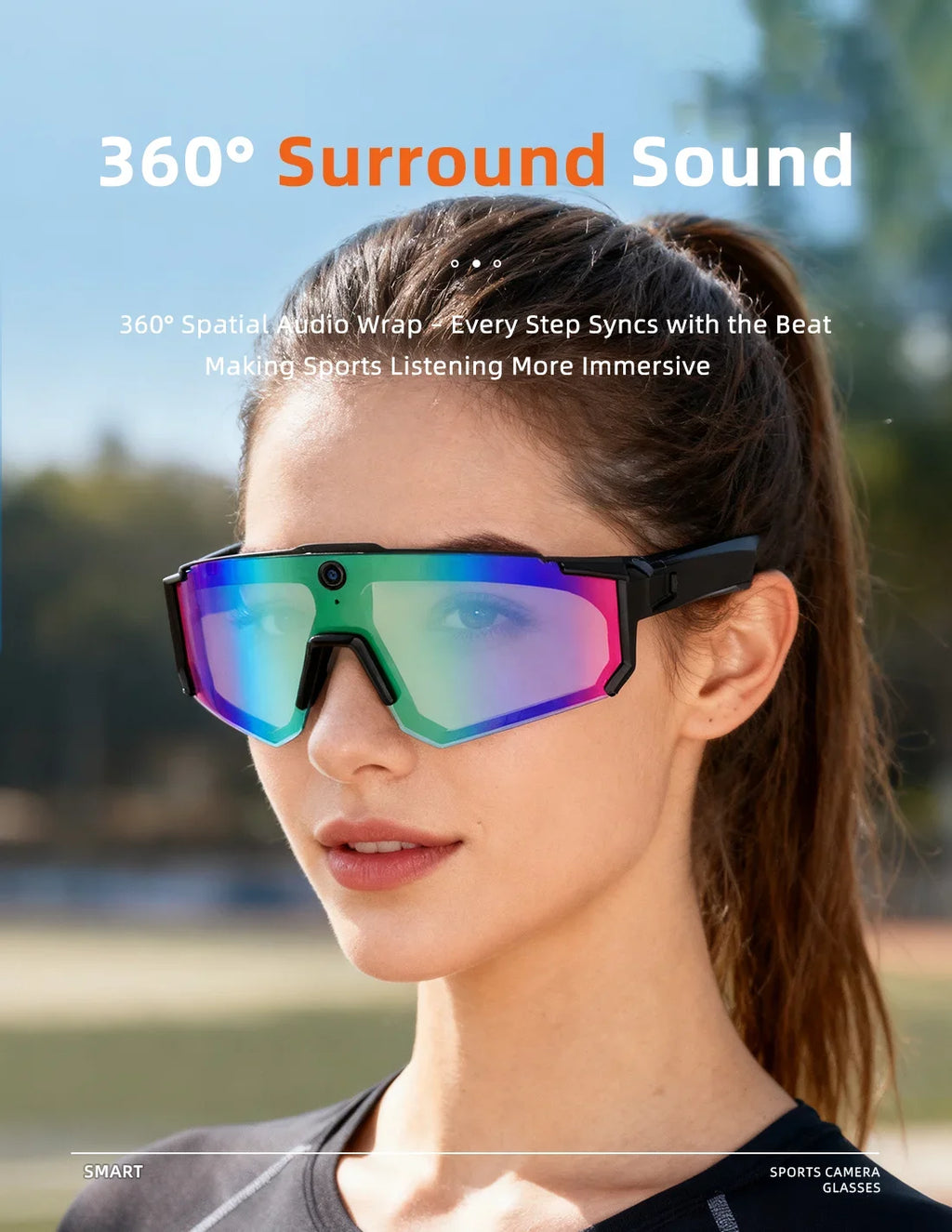 2026 New AI Smart Glasses 800W Camera HD Anti-shake Bicycle Riding Shooting&recording IP54 Water & Dust Translation Smartglasses