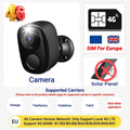 5MP 4G Solar Camera WiFi Wireless IP Security Camera Outdoor Surveillance Night Vision Battery Waterproof Two-Way Audio Tracking