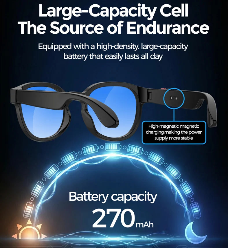 AI Smart Glasses AI Translation 8MP HD Camera 4K Shooting Image Conversation Recording Listening To Music Smart Glasses 2026 New