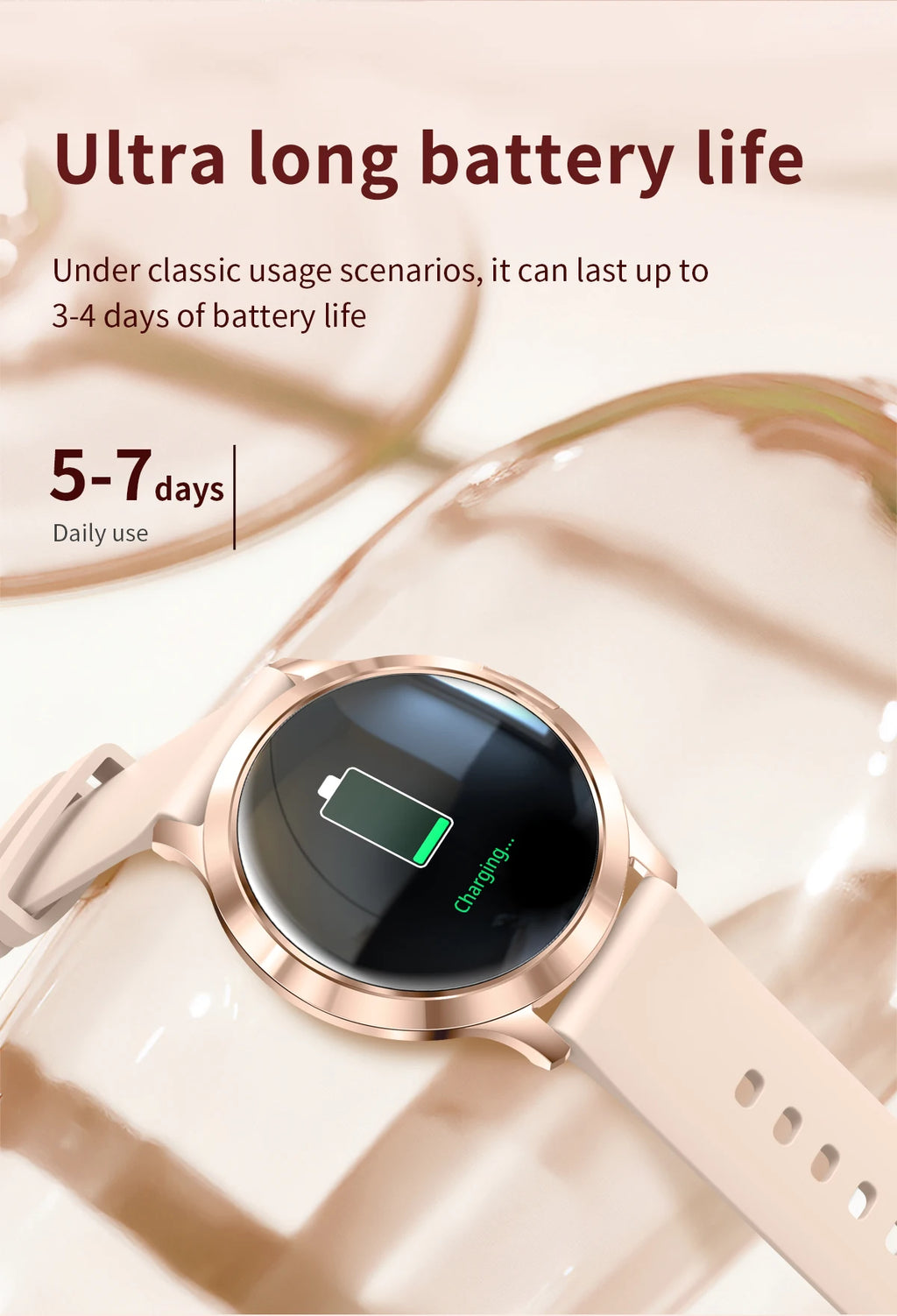 2026 New Smart Watch For Women 1.32" AMOLED Display Answer Make Call Message Health Sport Watch Ladies' Gift Music Digital Clock