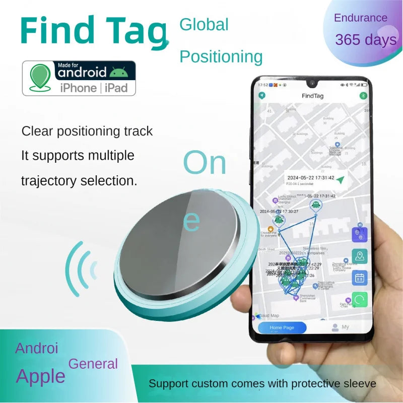 Global Smart tracker for Android and IOS airtag Replacement 3-day historical trajectory Locator  for car bag Kids Elderly