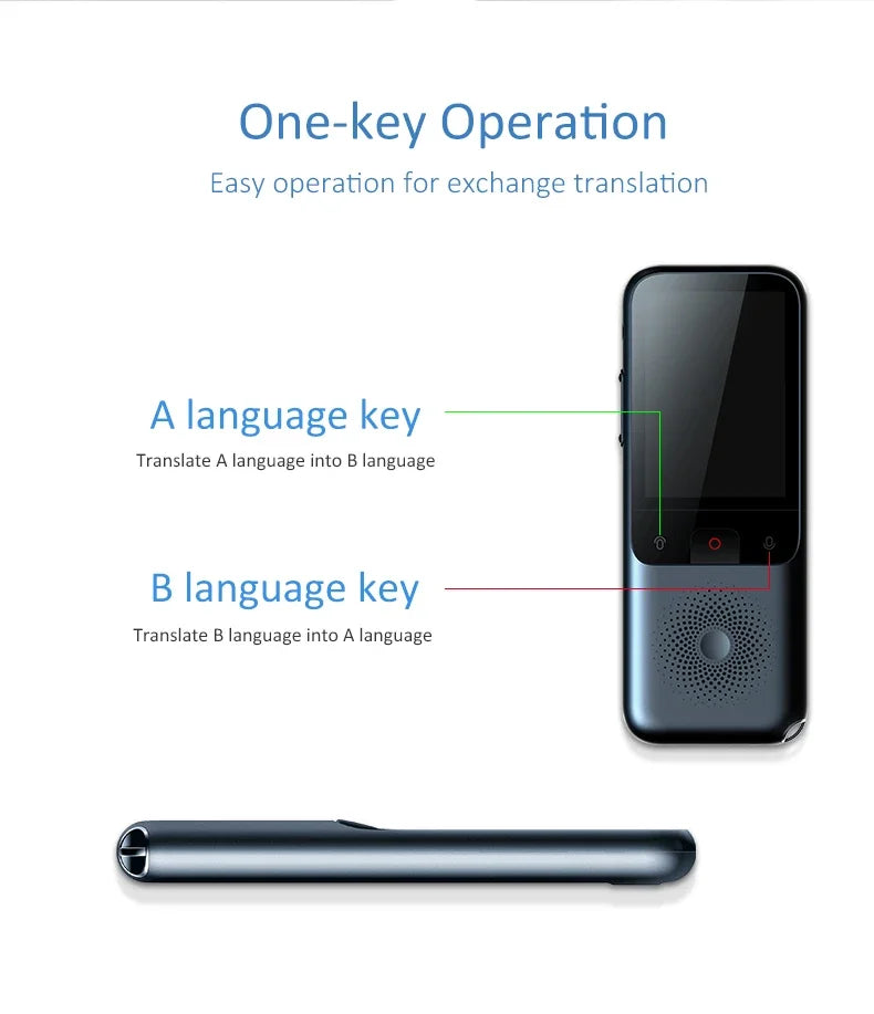 138 Language T11 Smart Translator Portable Audio Offline Real-time Intelligent Voice AI Photo Translator - Offline Translation