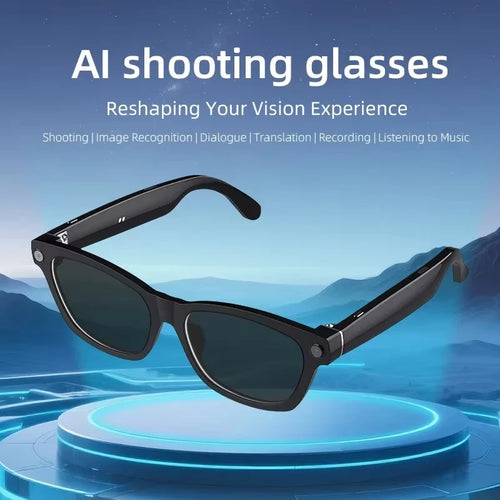 2026 New AI Smart Glasses AI Translation 8MP HD Camera 4K Shooting Image Conversation Recording Listening To Music Smart Glasses
