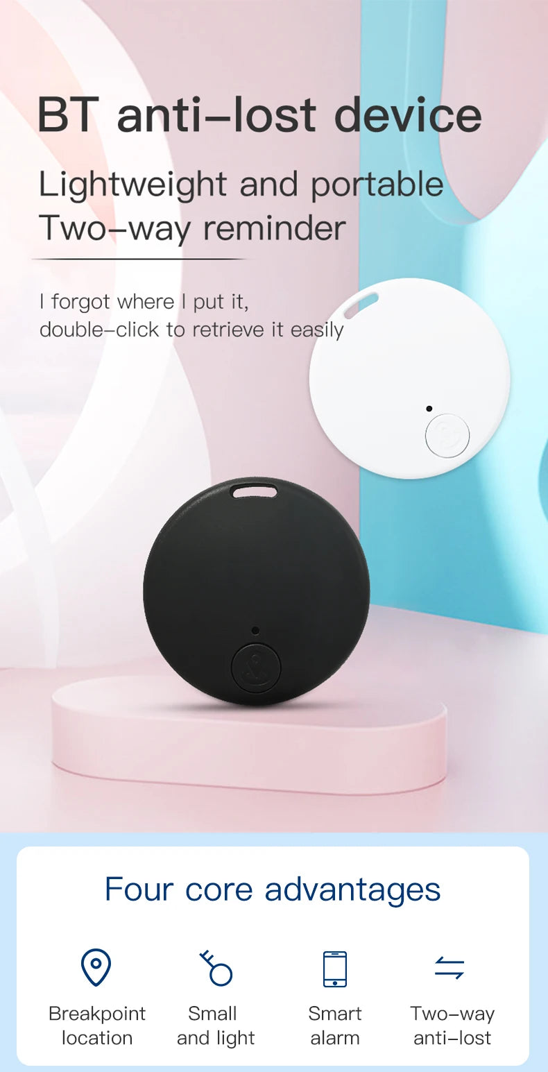 Smart Tag Mini GPS Bluetooth 5.0 Tracker Anti-Lost Device For Pets Cat Dog Kids Key Bag Wallet Universal Tracking Finder Locator