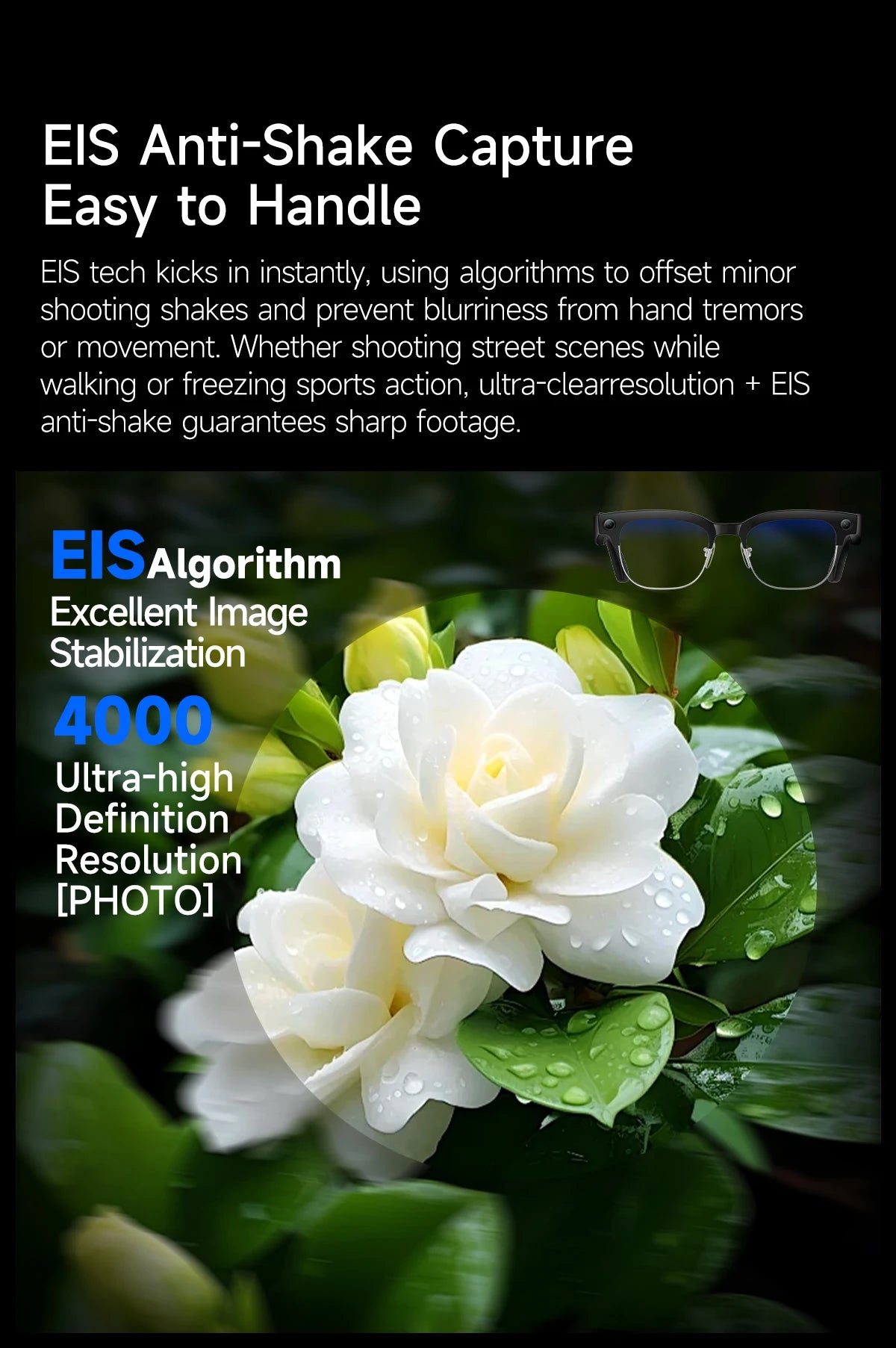 2026 New AI Smart Glasses 800W HD Camera Glasses Photo Recognition Video Record Translation Call Waterproof Sunglasses Men Women