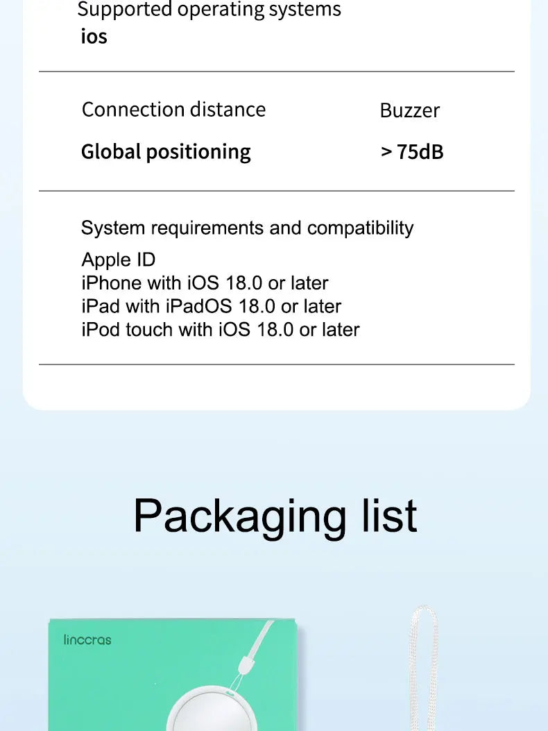 Smart Tracking Tag, Compact & Portable, Global Precision Positioning Device for Gifts
