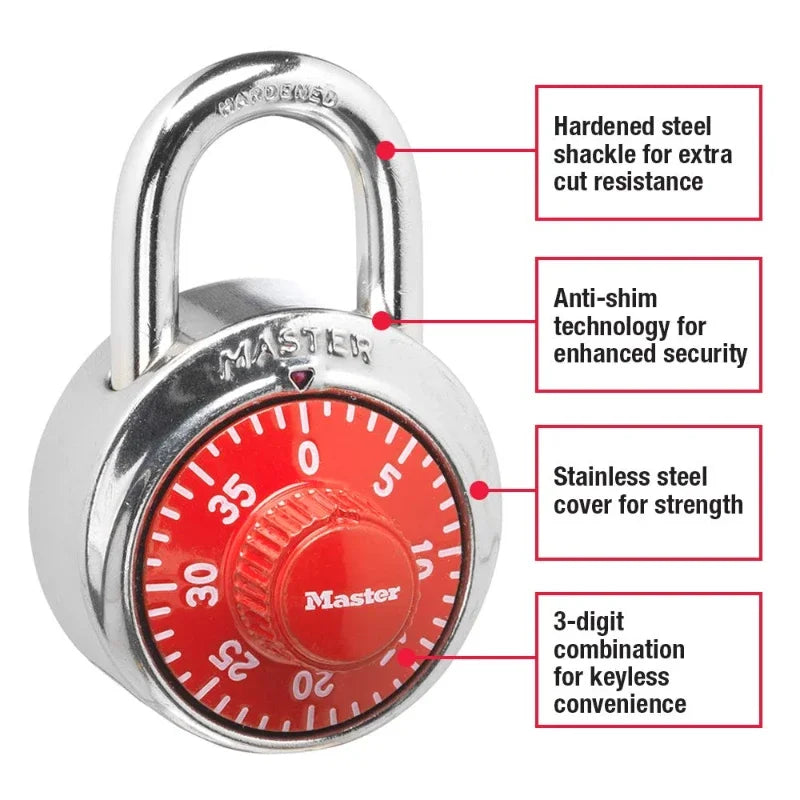 Locker Rotate Portable Password Lock Combination Padlock Rotation Lock for Gym and School Lockers Master Lock 1530D Combination