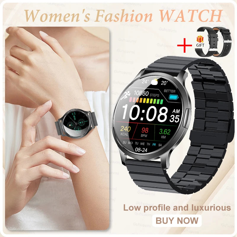 2026 New Smart Watch For Women 1.32" AMOLED Display Answer Make Call Message Health Sport Watch Ladies' Gift Music Digital Clock