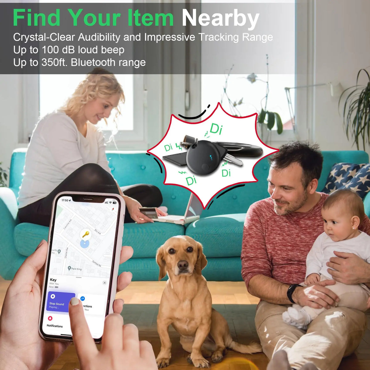 1/4 Packs GPS Tracker Smart Tag Tracking Device for Car Keys Pet Kid Luggage work with iOS GPS Locator Air Tracker Tag