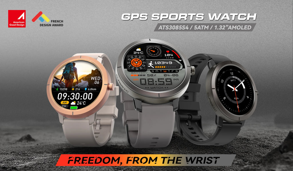 2026 GPS Smart Watch AMOLED 1.32 HD BT Call 5ATM Waterproof 170 Sport Modes 360mAh Large Battery Replaceable Strap Smart Watch