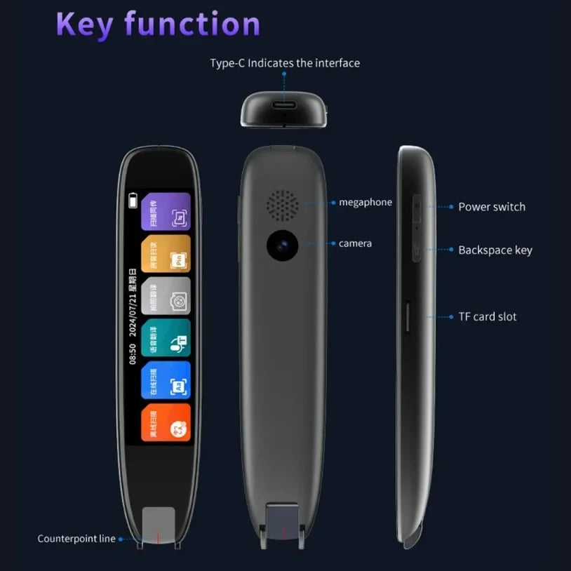 S65pro Reader Device Dictionary Translation Pen Scan Text Scanning Reading Translator WiFi/BT Connection Online Photo Translate