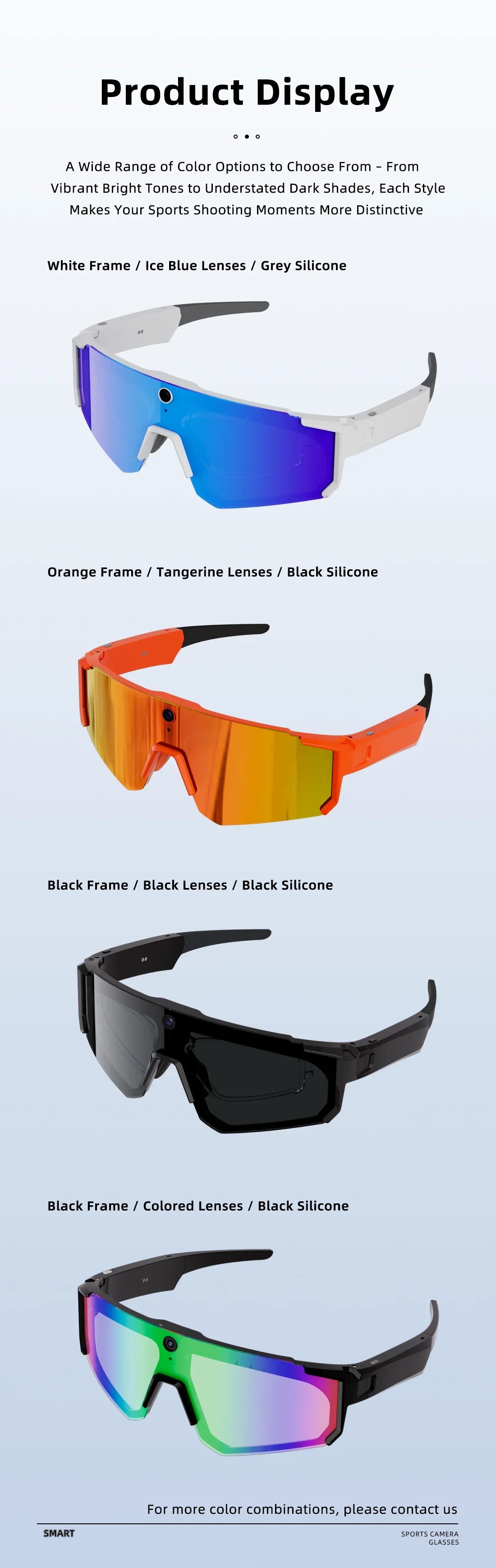 2026 New AI Smart Glasses 800W Camera HD Anti-shake Bicycle Riding Shooting&recording IP54 Water & Dust Translation Smartglasses