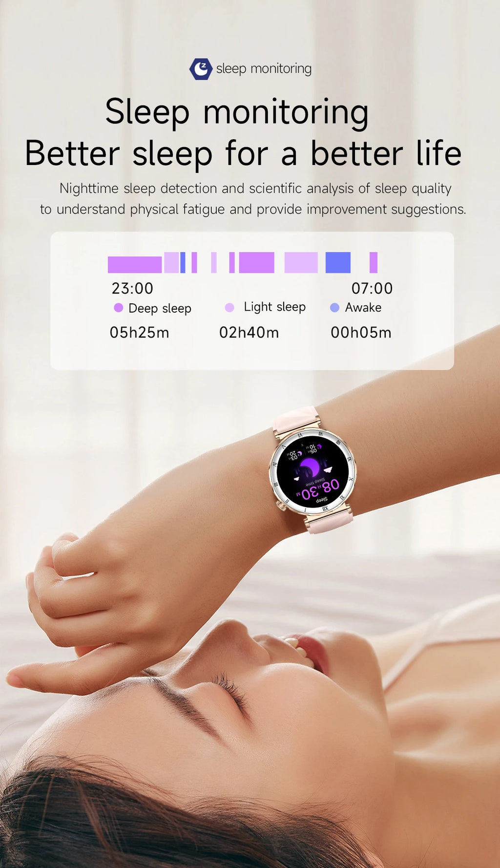 LIGE 2026 New Smartwatch Women 1.19" AMOLED Screen Always On Display Bluetooth Call Waterproof Lady Smart Watch For Android iOS