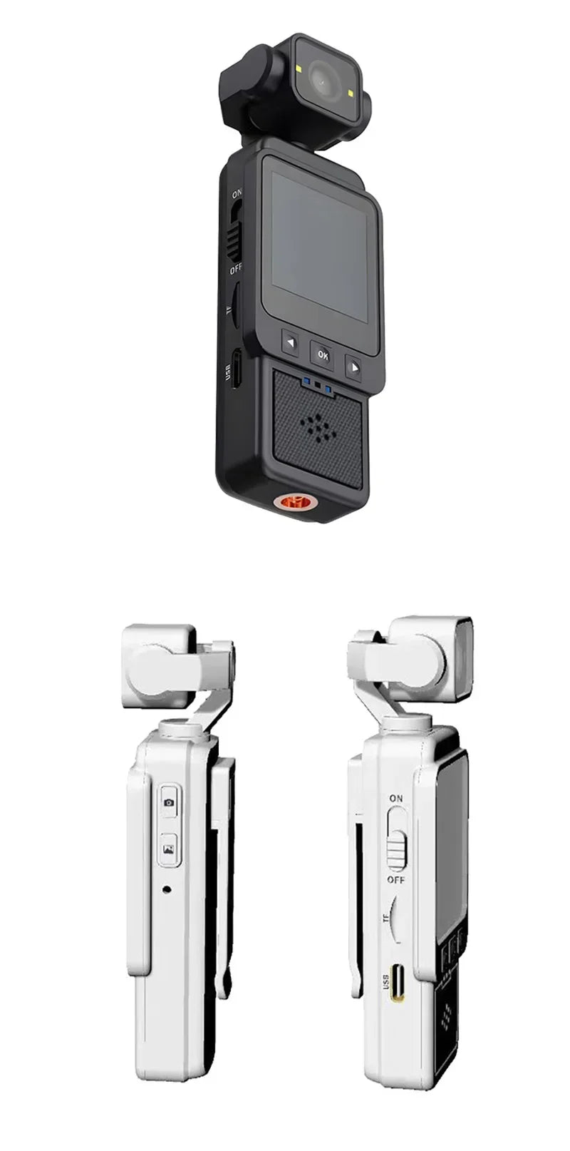 2026 New Handheld Sports Camera With180 Degree Rotating Lens 4K HD Wireless Wifi Video Recorder Built-in Fill Light Camera