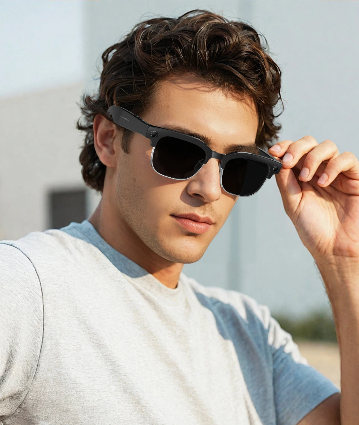 2026 New AI Smart Glasses 800W HD Camera Glasses Photo Recognition Video Record Translation Call Waterproof Sunglasses Men Women