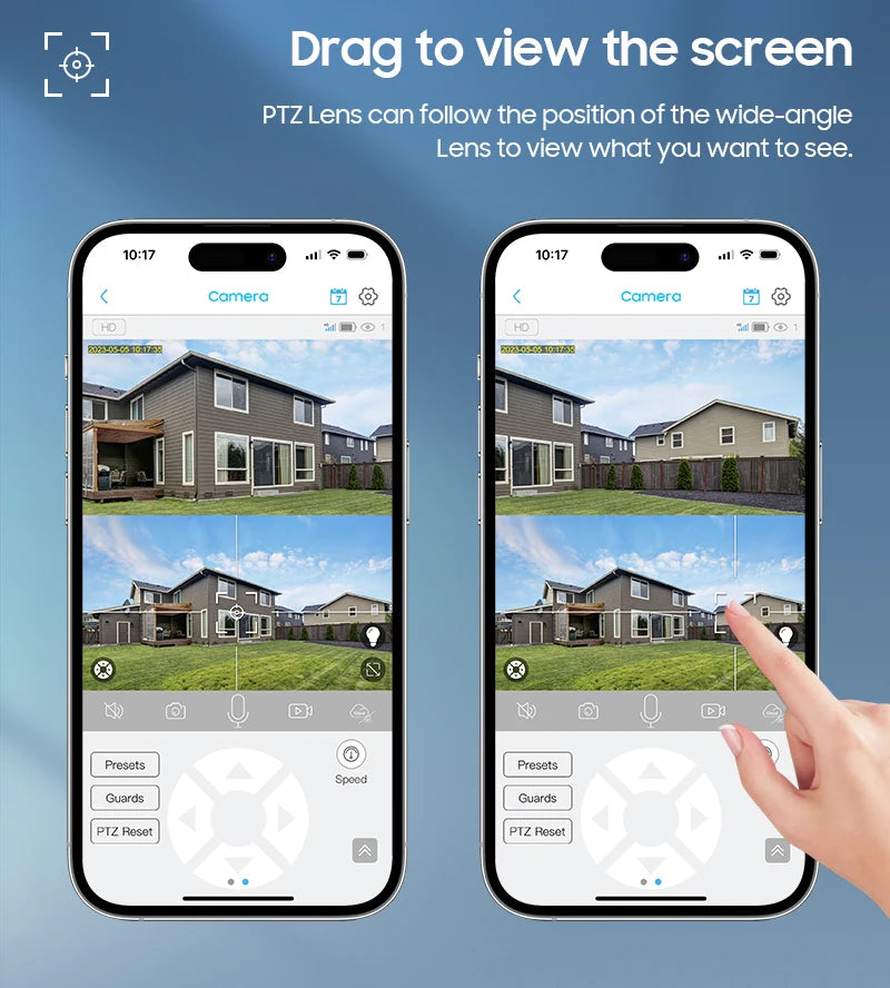 6MP Ubox APP Solar Power Dual Lens WIFI IP Camera Full Color AI Humanoid Detection Home Security CCTV Monitor
