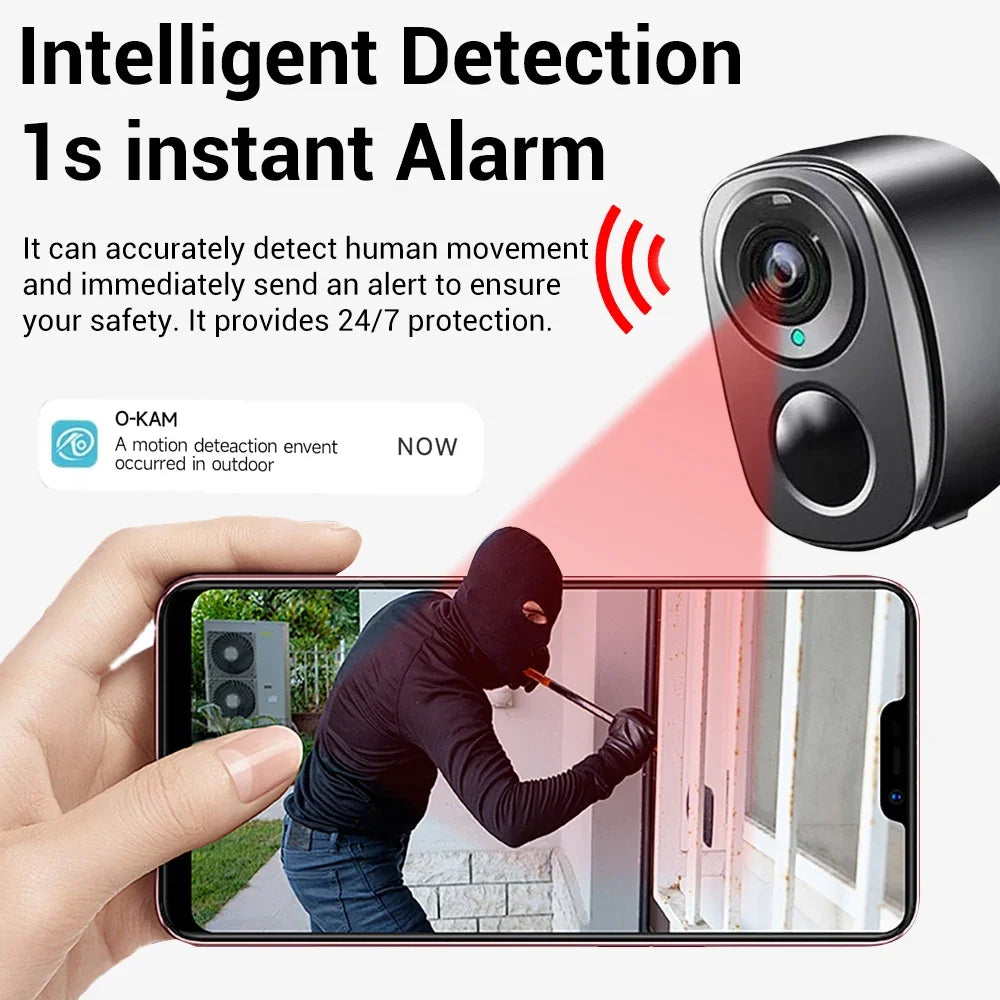 5MP 4G Solar Camera WiFi Wireless IP Security Camera Outdoor Surveillance Night Vision Battery Waterproof Two-Way Audio Tracking