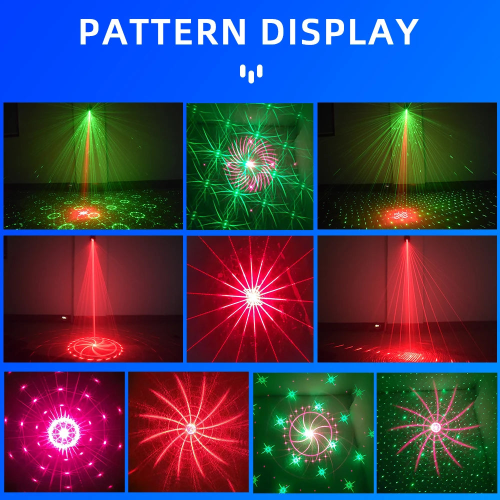 Mini 60 Patterns Projector Party Effect Lights DJ Disco Holiday Christmas Dance Bedroom Decoration Car Lamp Show Gift