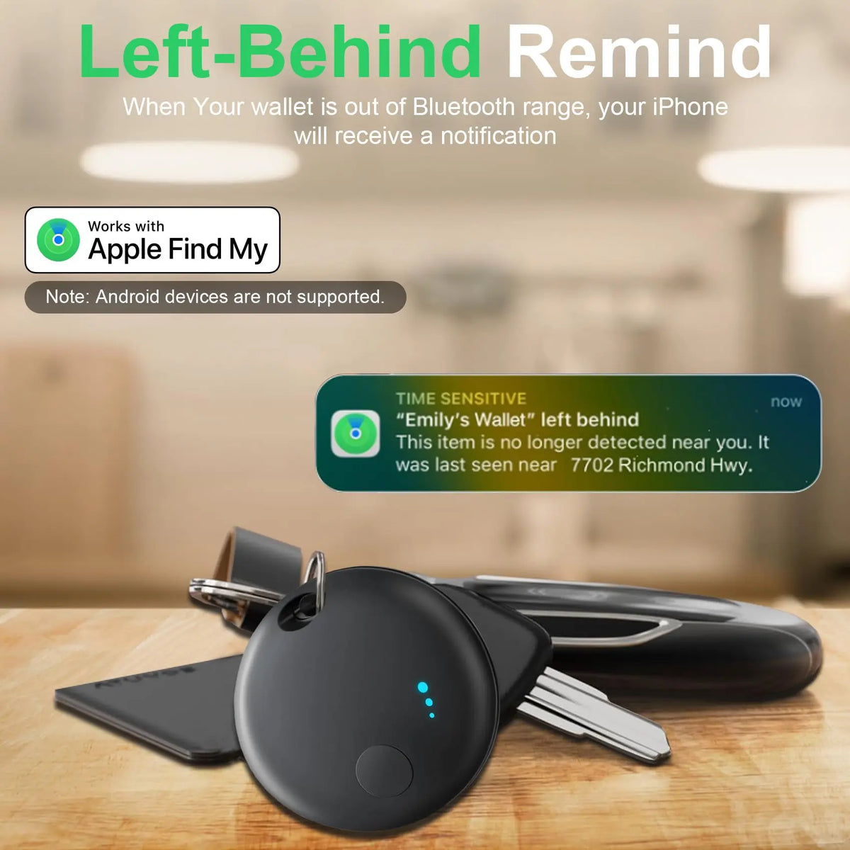 1/4 Packs GPS Tracker Smart Tag Tracking Device for Car Keys Pet Kid Luggage work with iOS GPS Locator Air Tracker Tag
