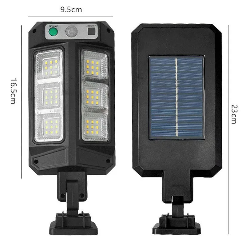 Solar Street Lights Outdoor Waterproof Security Motion Sensor LED Lamp with 3 Lighting Mode Solar Lights for Garden Path Decor