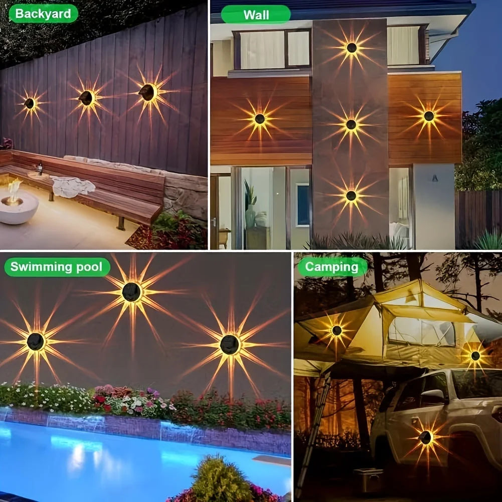 Solar Lights Decor Outdoor Led Atmosphere Lights Waterproof Lamp for Wall Stairs Fence Yard Patio Pathway Solar landscape lights
