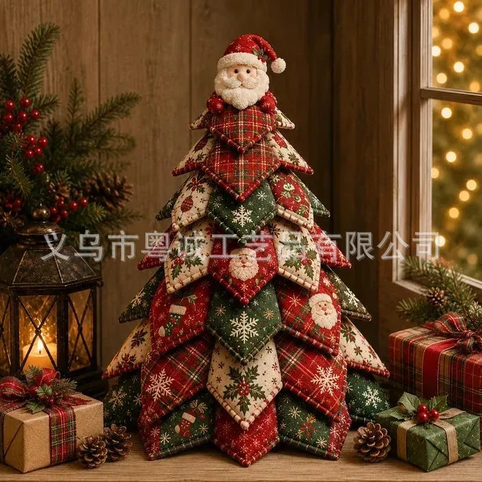 DIY Quilted Christmas Tree Kit, 3D Fabric Patchwork Craft Set, DIY Christmas Tree Kit, 3D Fabric Patchwork,Christmas Gift