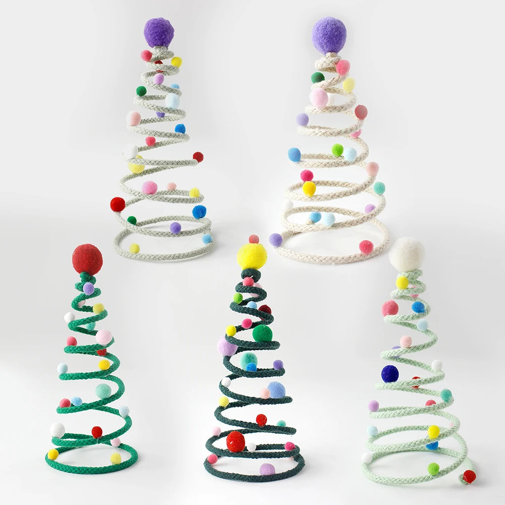 DIY Christmas Tree Making Kit with Weaving Tutorial Included Christmas Decoration Hanging Ornament Handcraft Material Pack