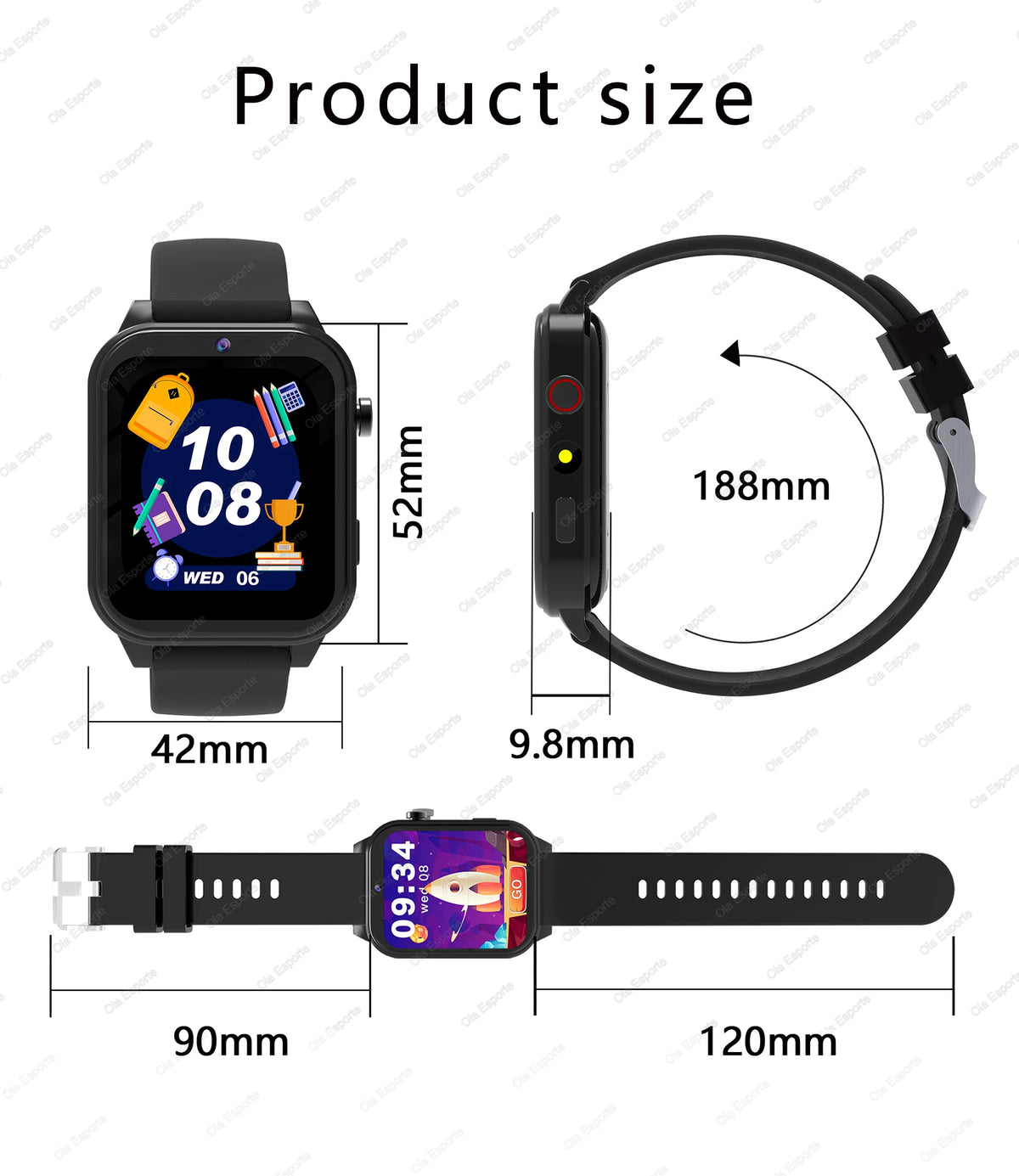 2026 New Smart Watch Kids 1.83 Inch Display 18 Games Sleep Monitor Camera Alarm Clock Children Kids Smartwatch Boys Girls Gifts