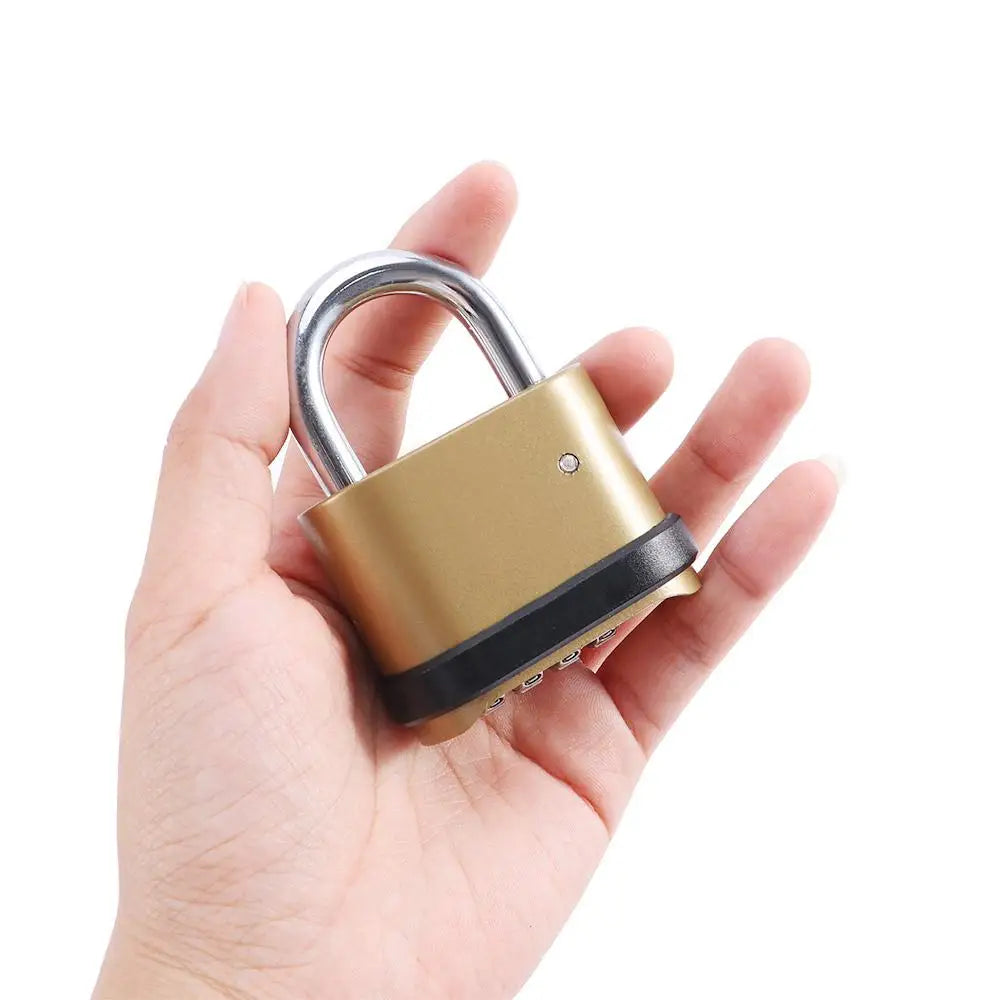 4 Dial Metal Toolbox Cabinet Luggage Backpack Password Lock Padlock Code Lock Digit Locks