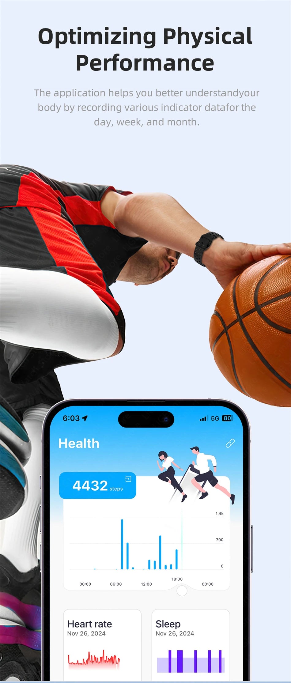 2026 No Screen Smart Watch for Men Women Waterproof Sport Electronic Bracelet Fitness Tracker Heart Rate Sleep Monitor Pedometer