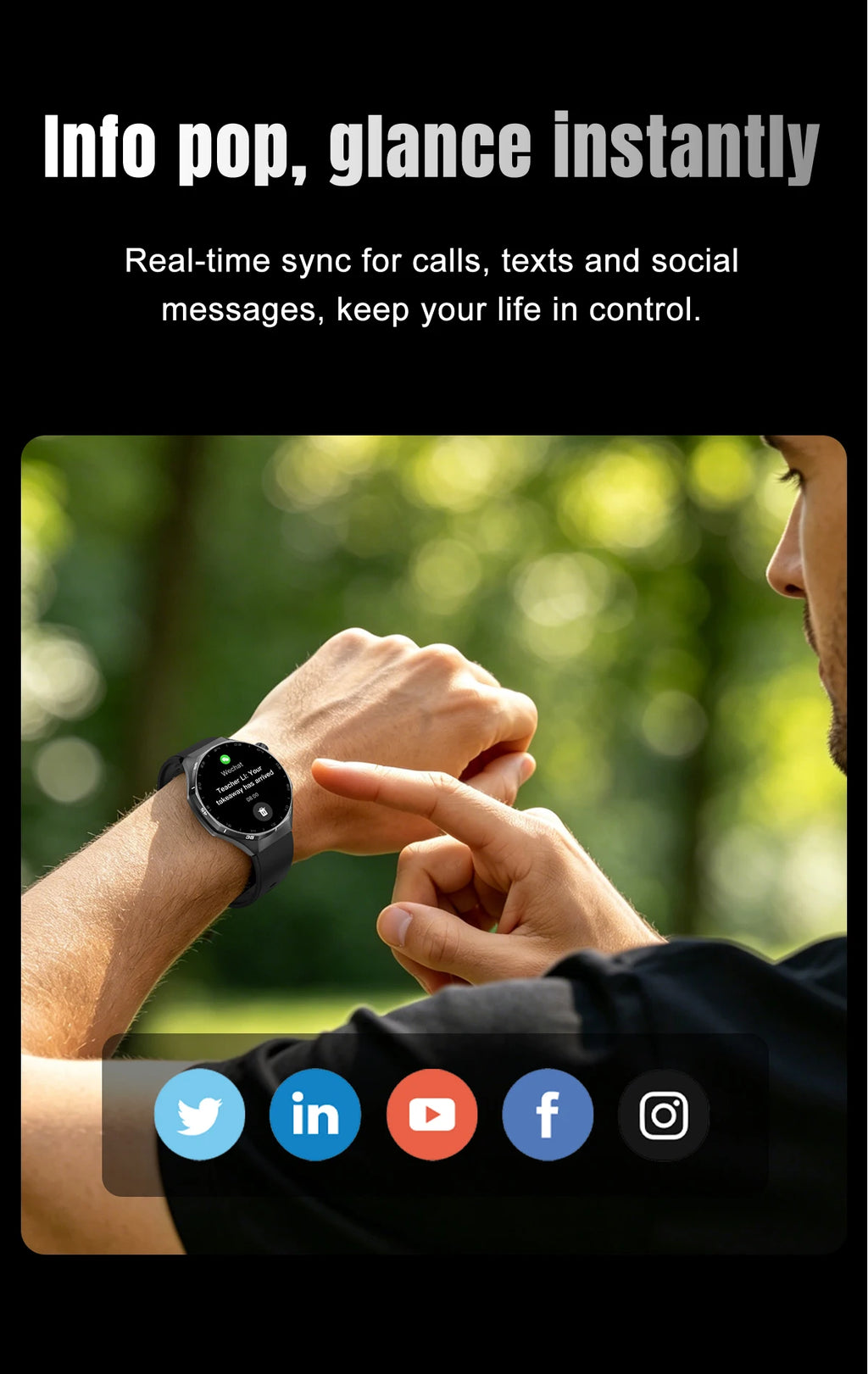 LIGE 2026 Smart Watch For Men IP68 Waterproof Sports Bluetooth Call Watch Smart Heart Rate Blood Oxygen Clock For Android IOS