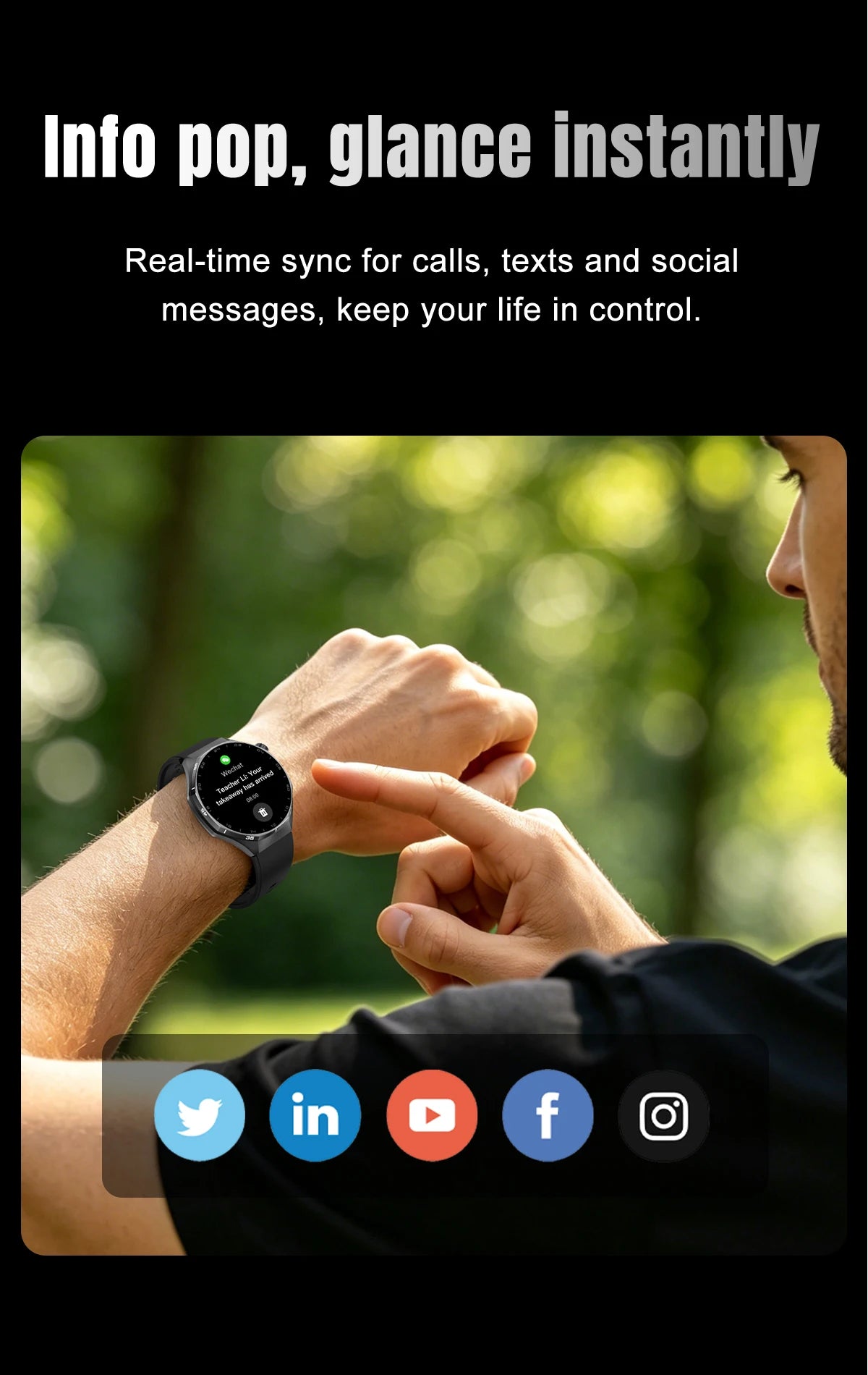 LIGE 2026 Smart Watch For Men IP68 Waterproof Sports Bluetooth Call Watch Smart Heart Rate Blood Oxygen Clock For Android IOS