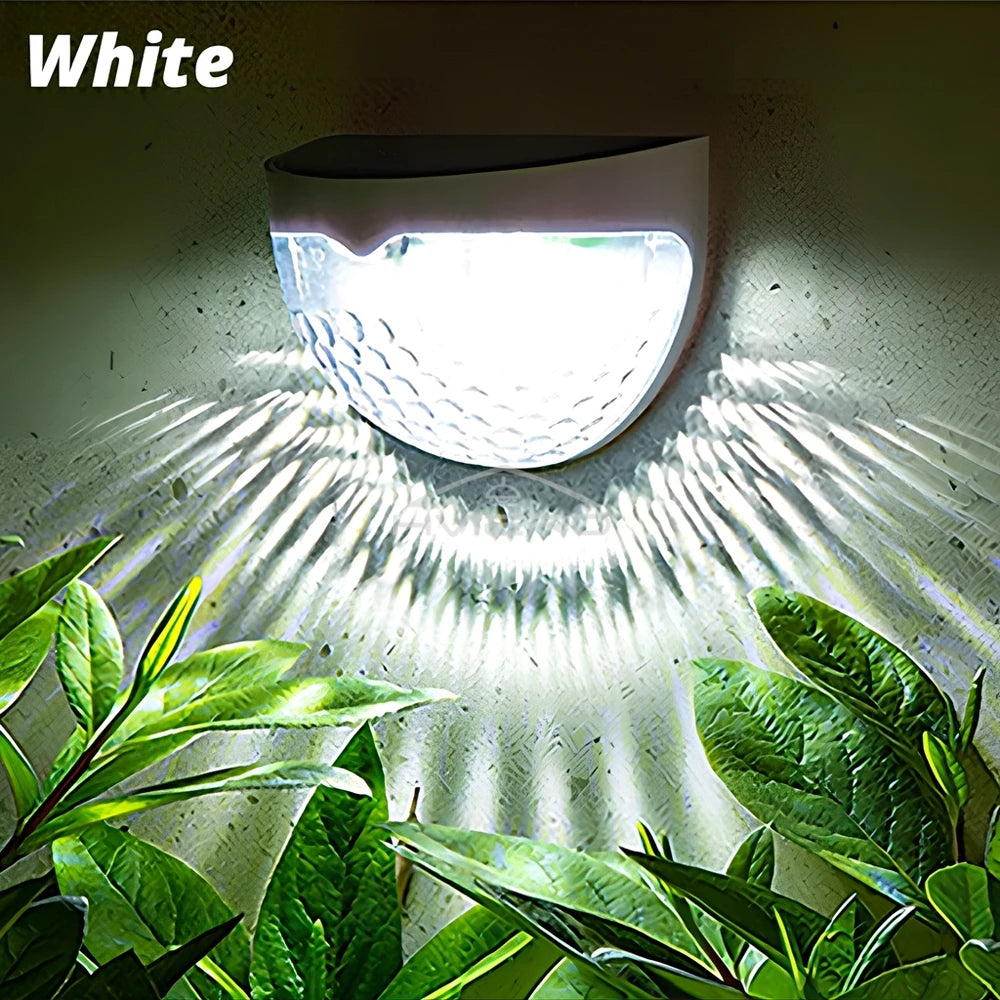 Solar Lights Outdoor 6LED Semi-circular Wall Step Garden Layout Terrace Ambiance Decorated IP65 Waterproof Family Courtyard Lamp