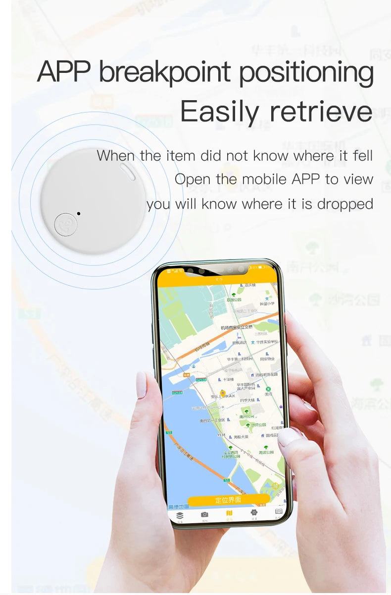 Smart Tag Mini GPS Bluetooth 5.0 Tracker Anti-Lost Device For Pets Cat Dog Kids Key Bag Wallet Universal Tracking Finder Locator