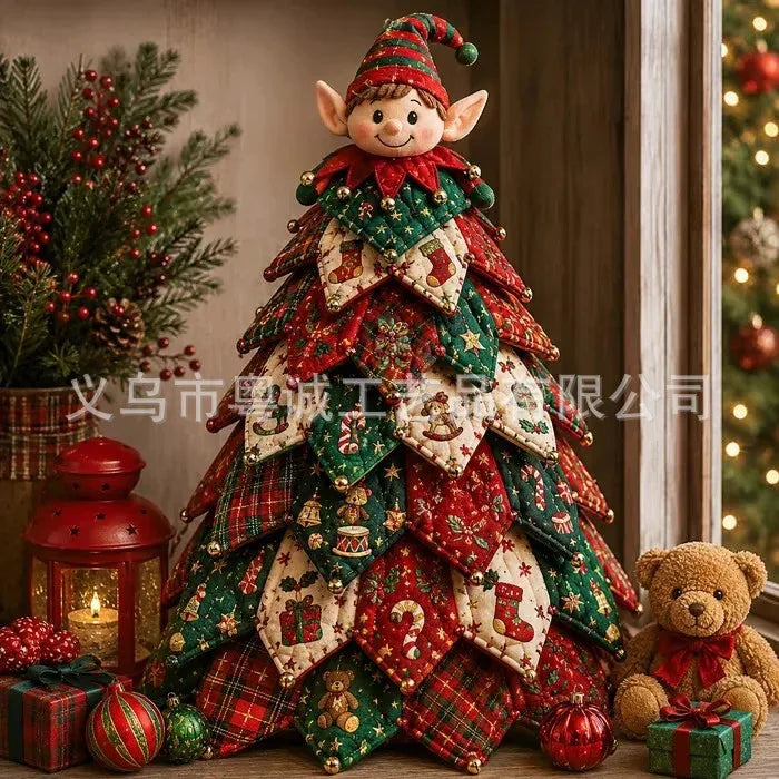 DIY Quilted Christmas Tree Kit, 3D Fabric Patchwork Craft Set, DIY Christmas Tree Kit, 3D Fabric Patchwork,Christmas Gift