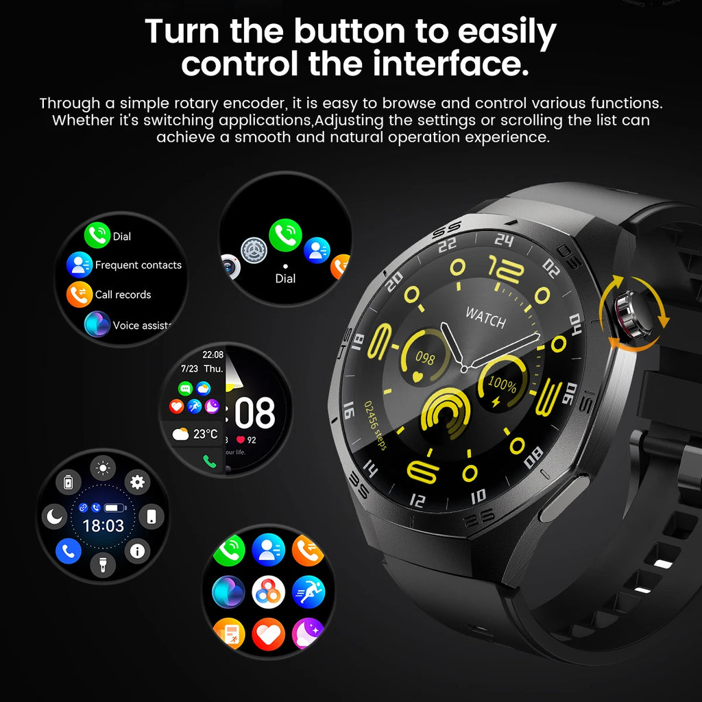 2026 New Sports Watch 5 Pro GPS Track Smart Watches Men 1.53"AMOLED Full Touch Screen Waterproof Bluetooth Talk Smart Bracelet