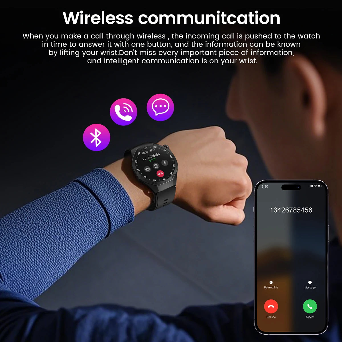 2026 New Sports Watch 5 Pro GPS Track Smart Watches Men 1.53"AMOLED Full Touch Screen Waterproof Bluetooth Talk Smart Bracelet